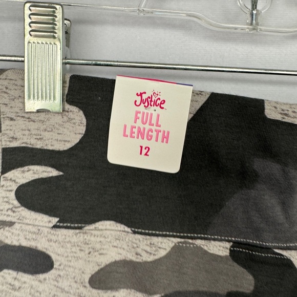 NWOT Justice girls camouflage full length leggings, stretchy pants size 12 - Picture 6 of 6